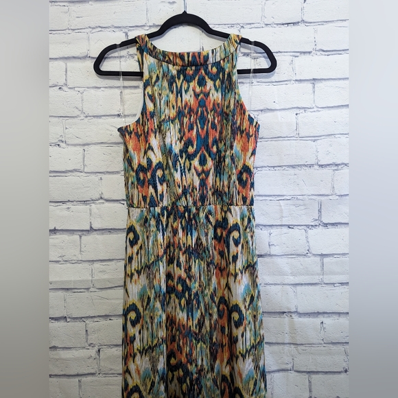 AGB Beaded Neckline Side Slit Maxi Dress Women's Size Medium - Picture 3 of 8